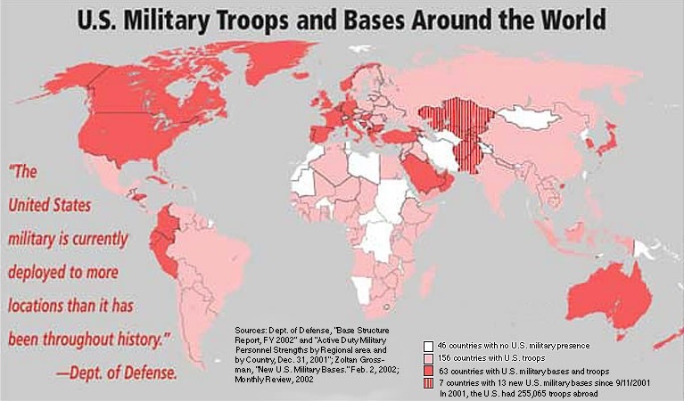 American Military Bases across the globe